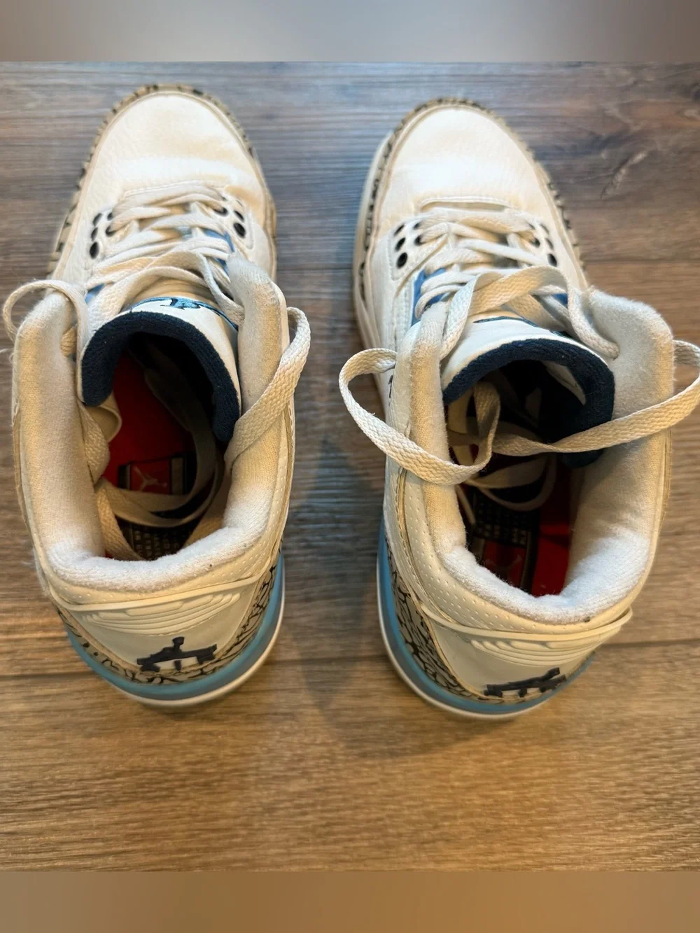 Nike Air Jordan 3 RetroUNC Cement Blue Elephant Print Men’s Sneakers